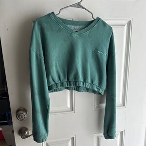 ALPHALETE Women's Green Cropped Top